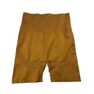 PINK Victoria's Secret Seamless Bike Shorts Leggings High Waist Amber Ochre Sz L